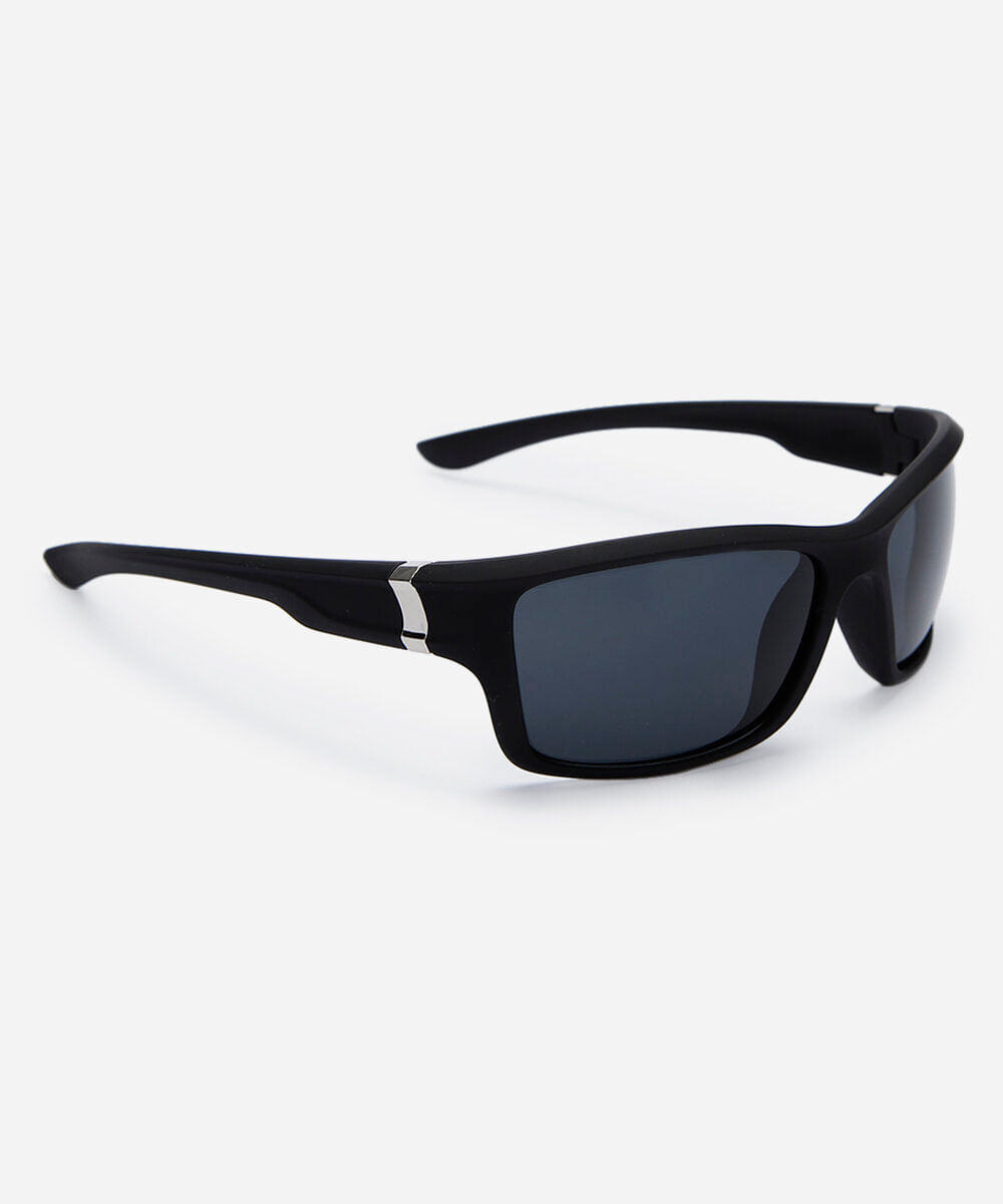 óculos de sol esportivo masculino de acetato preto