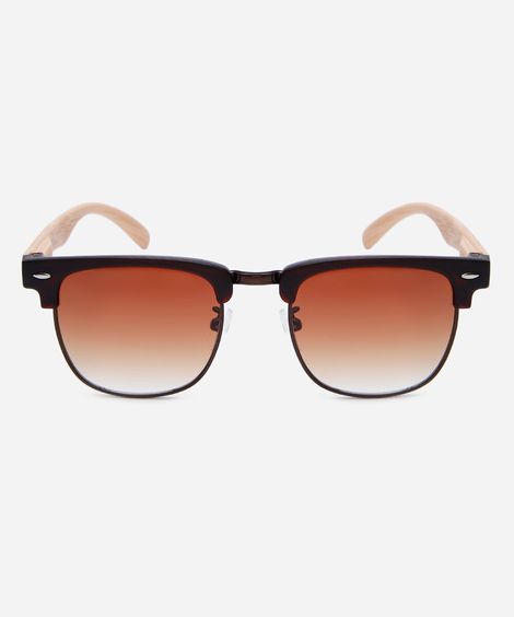 óculos de sol masculino quadrado de acetato triton marrom