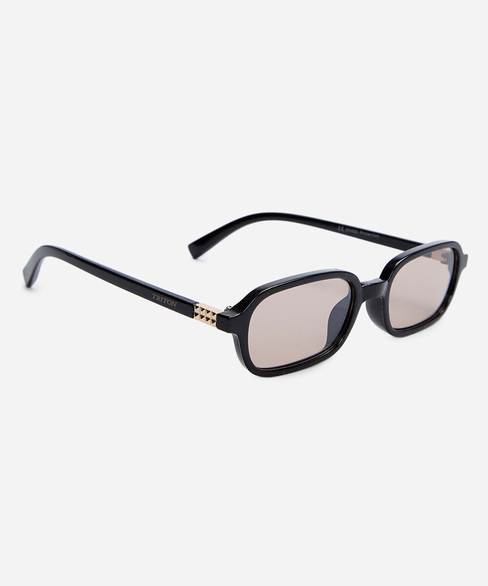 óculos de sol feminino quadrado de acetato tartaruga triton marrom