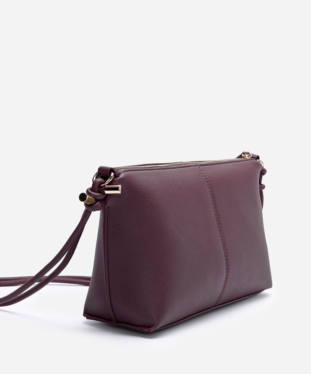bolsa crossbody alça dupla vinho