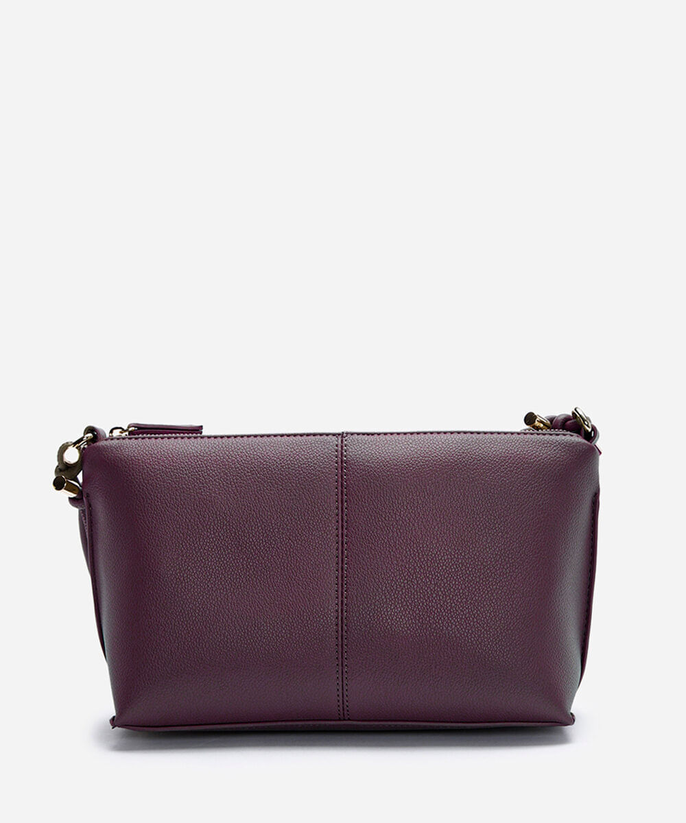 bolsa crossbody alça dupla vinho