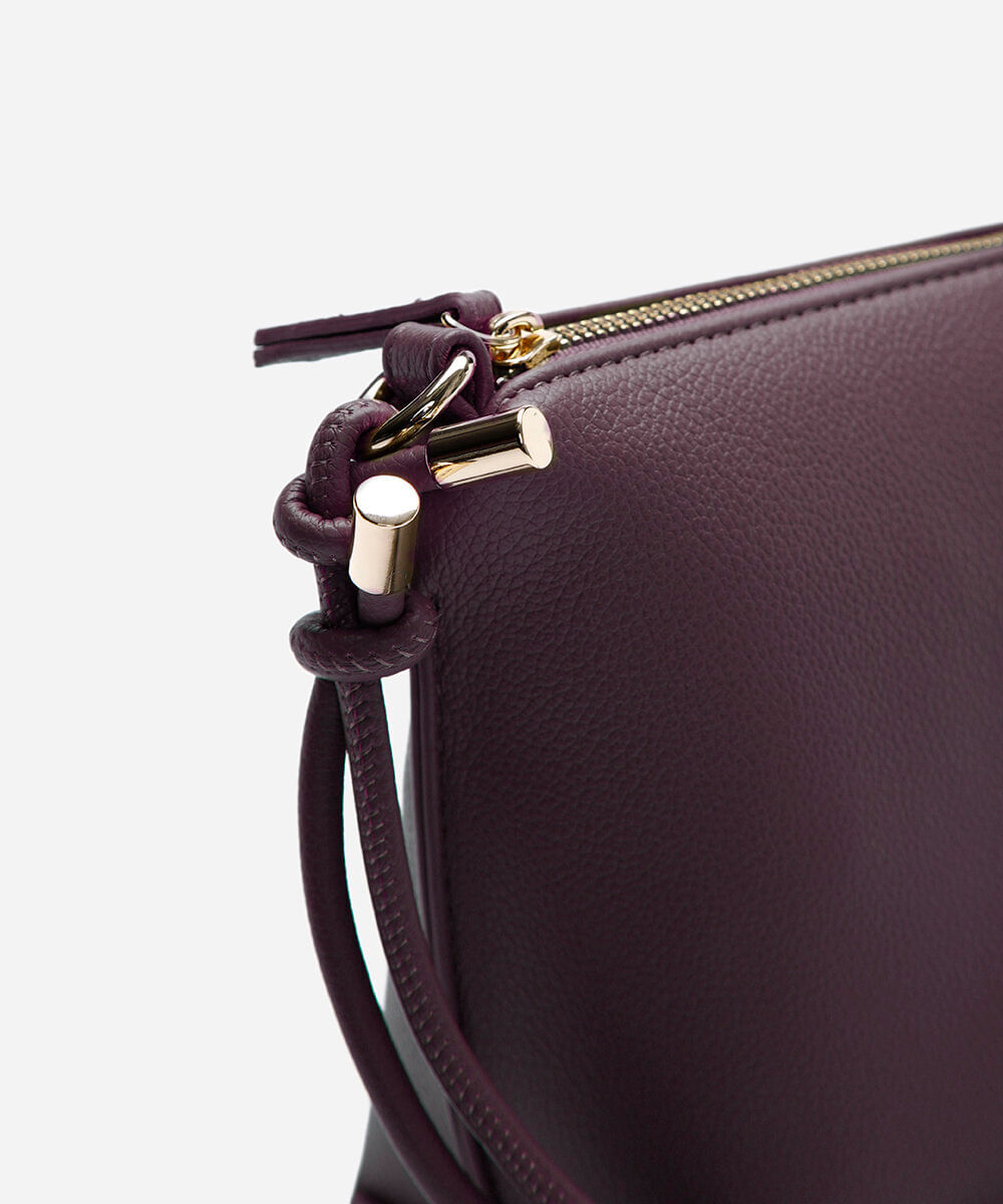 bolsa crossbody alça dupla vinho