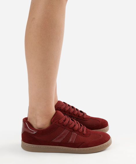tênis casual feminino vinho