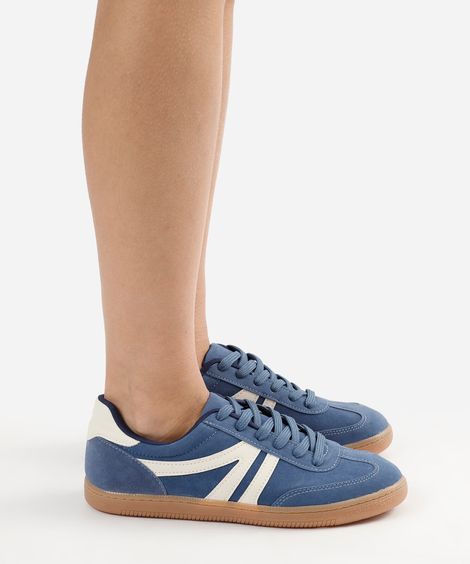 tênis bossa casual com recortes azul