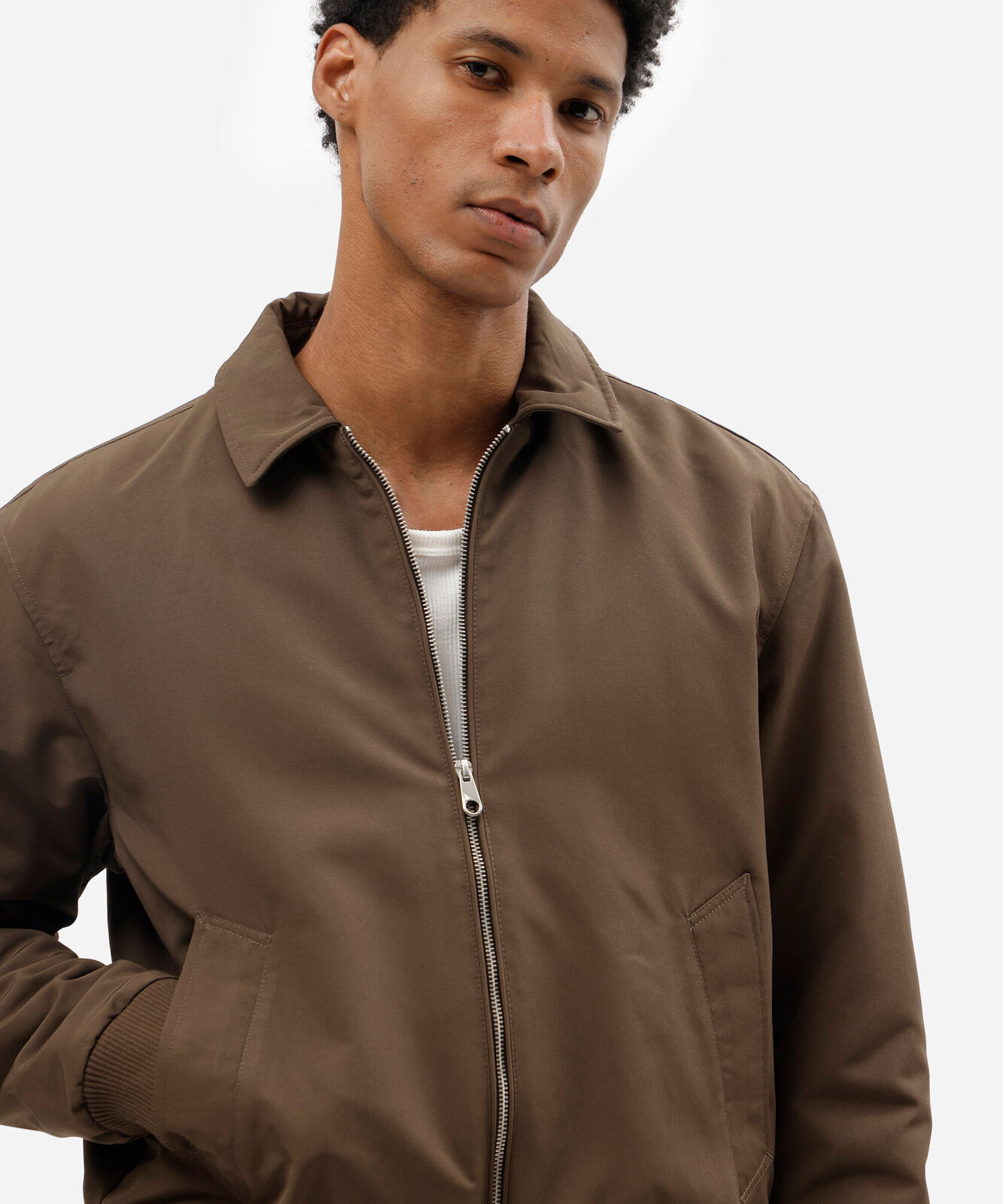 jaqueta bomber masculina marrom