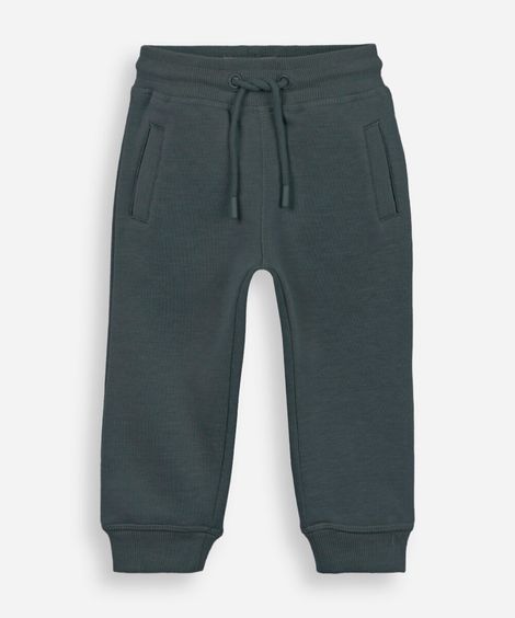 calça de moletom infantil com cordão azul