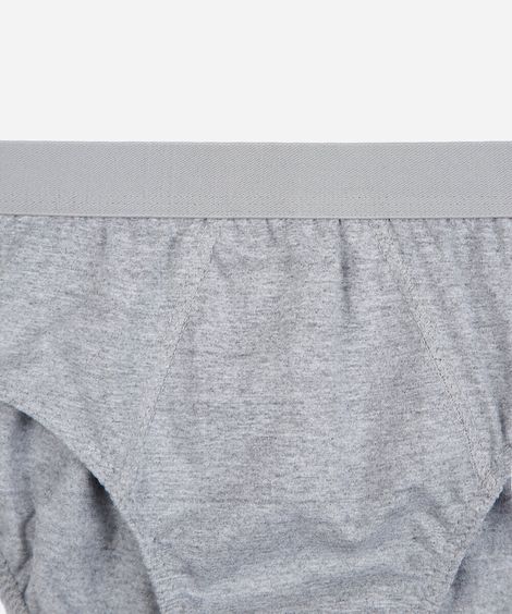 cueca slip masculina de algodão cinza