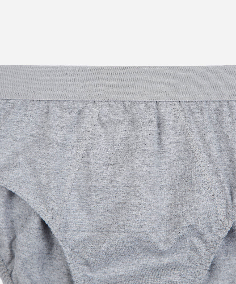 cueca slip masculina de algodão cinza