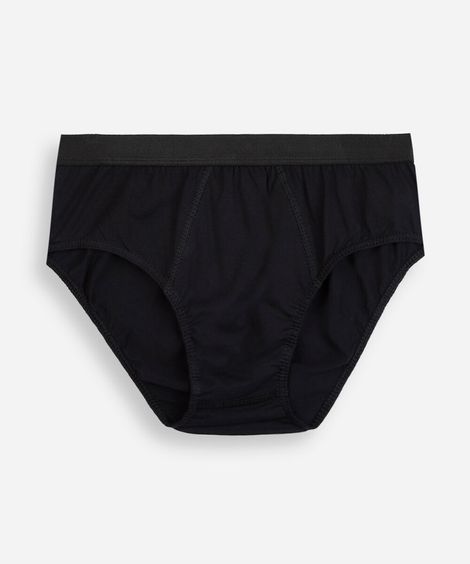 cueca slip masculina de algodão preta