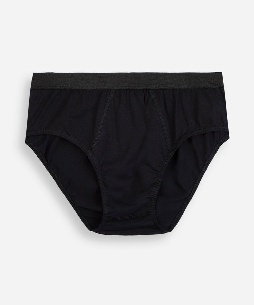 cueca slip masculina de algodão preta