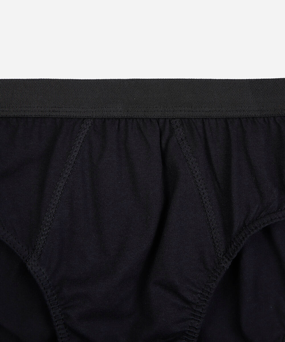 cueca slip masculina de algodão preta