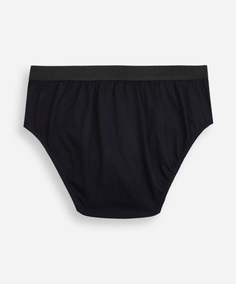 cueca slip masculina de algodão preta