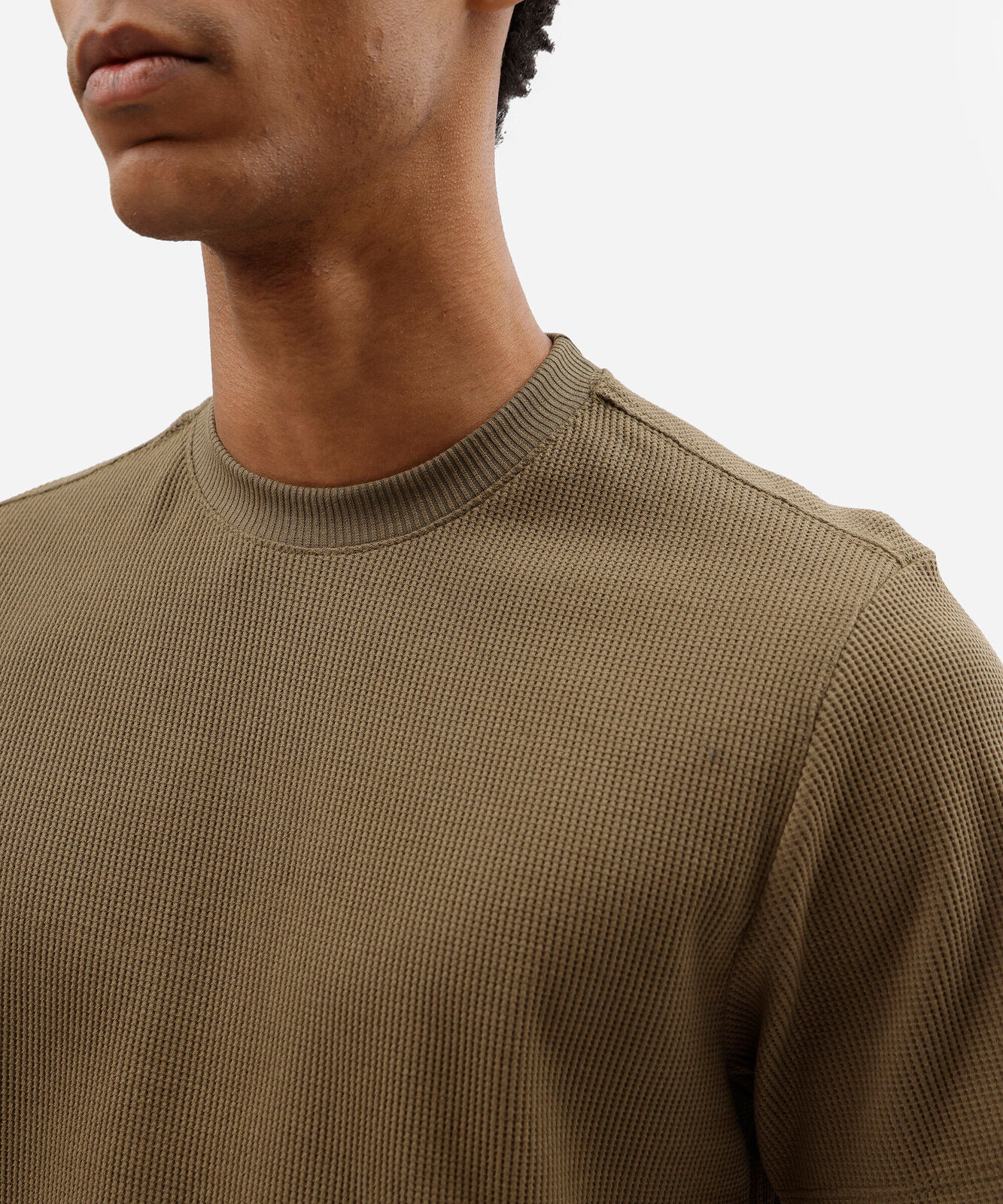 camiseta masculina manga curta texturizada verde