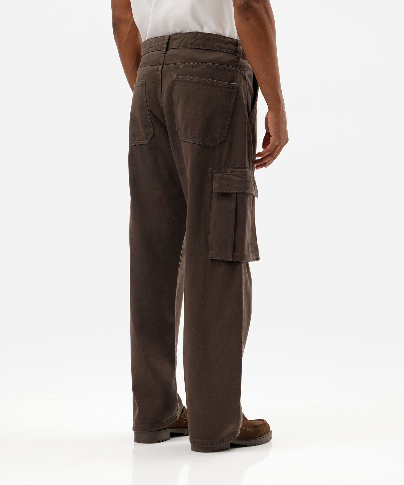 calça cargo masculina de sarja marrom