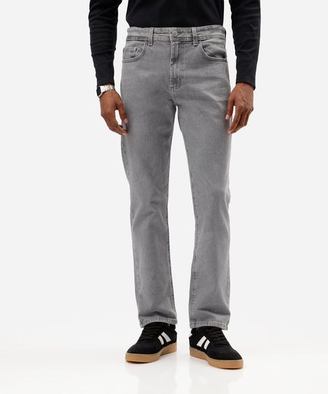 calça slim masculina jeans cinza