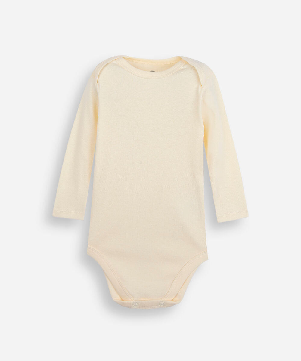 kit de 3 bodies infantil de algodão manga longa estampado colorido