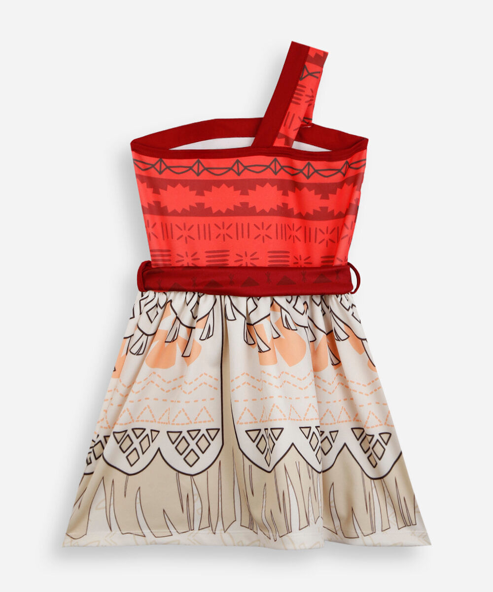 vestido fantasia infantil moana colorido