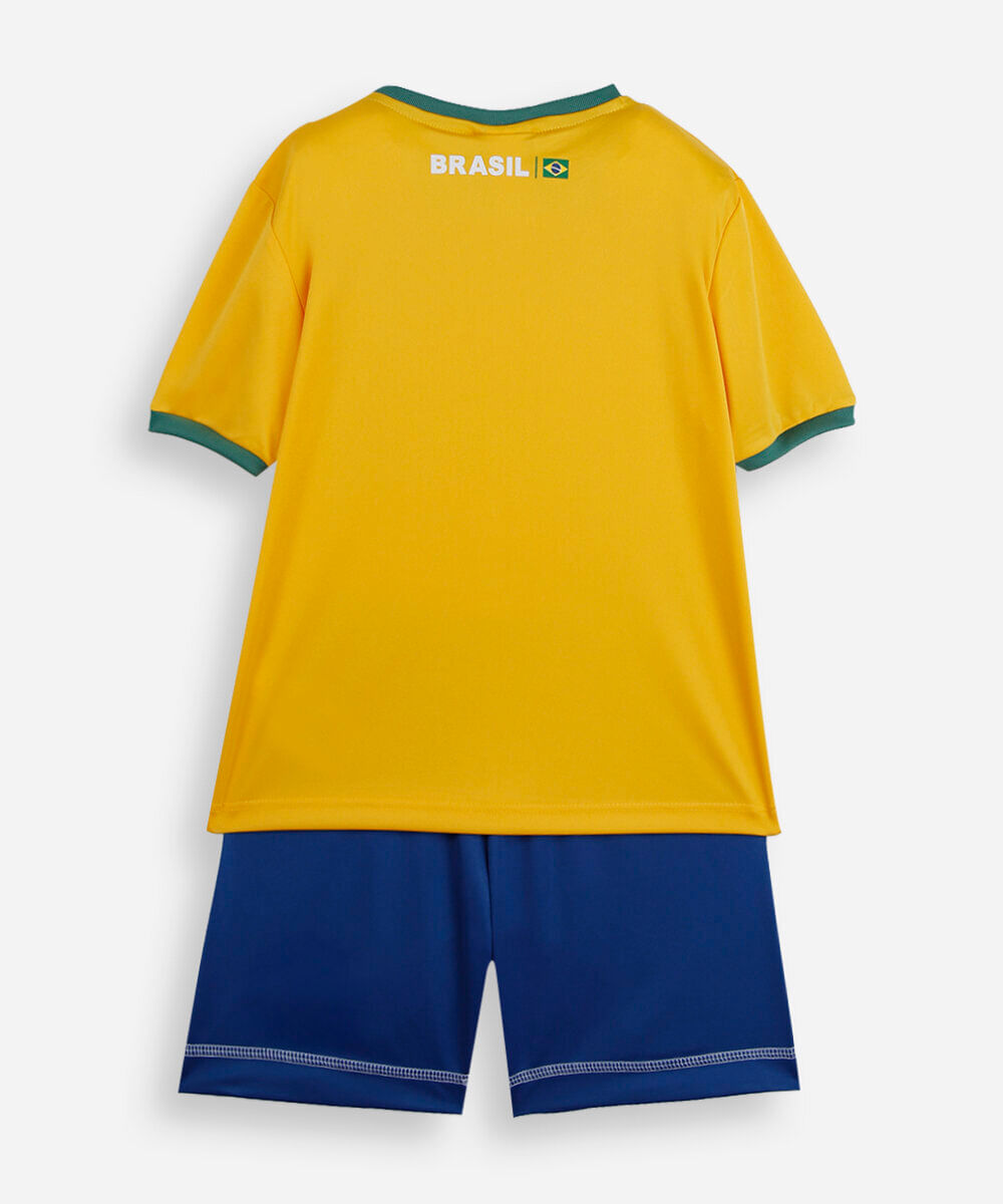 conjunto curto infantil brasil colorido