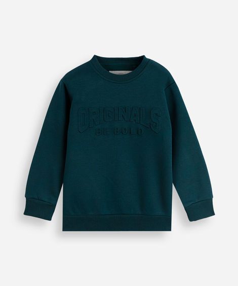 blusão de moletom infantil originals be bold verde