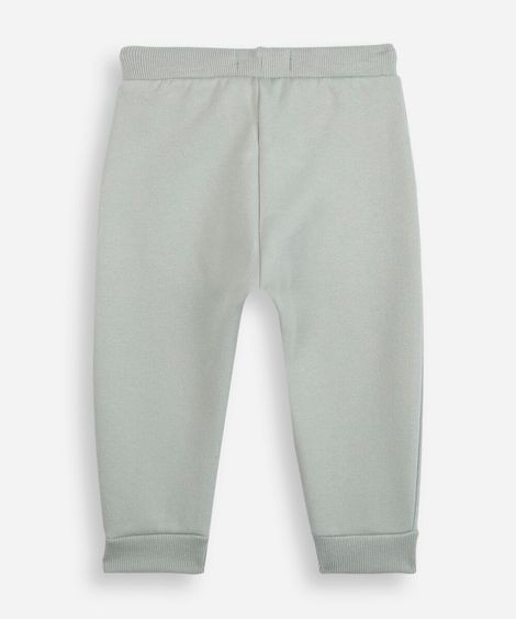calça de moletom infantil texturizada verde