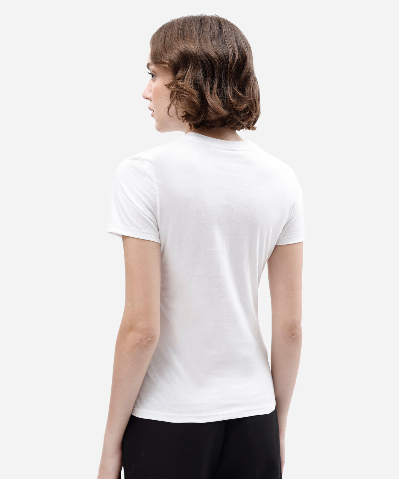 camiseta feminina de algodão manga curta mickey mouse  off white