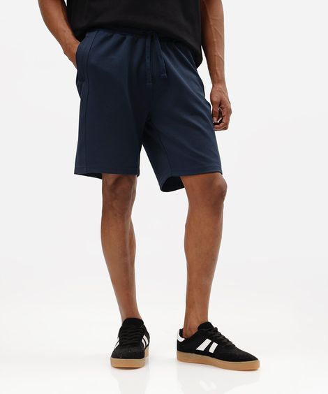 bermuda masculina  cós elástico azul