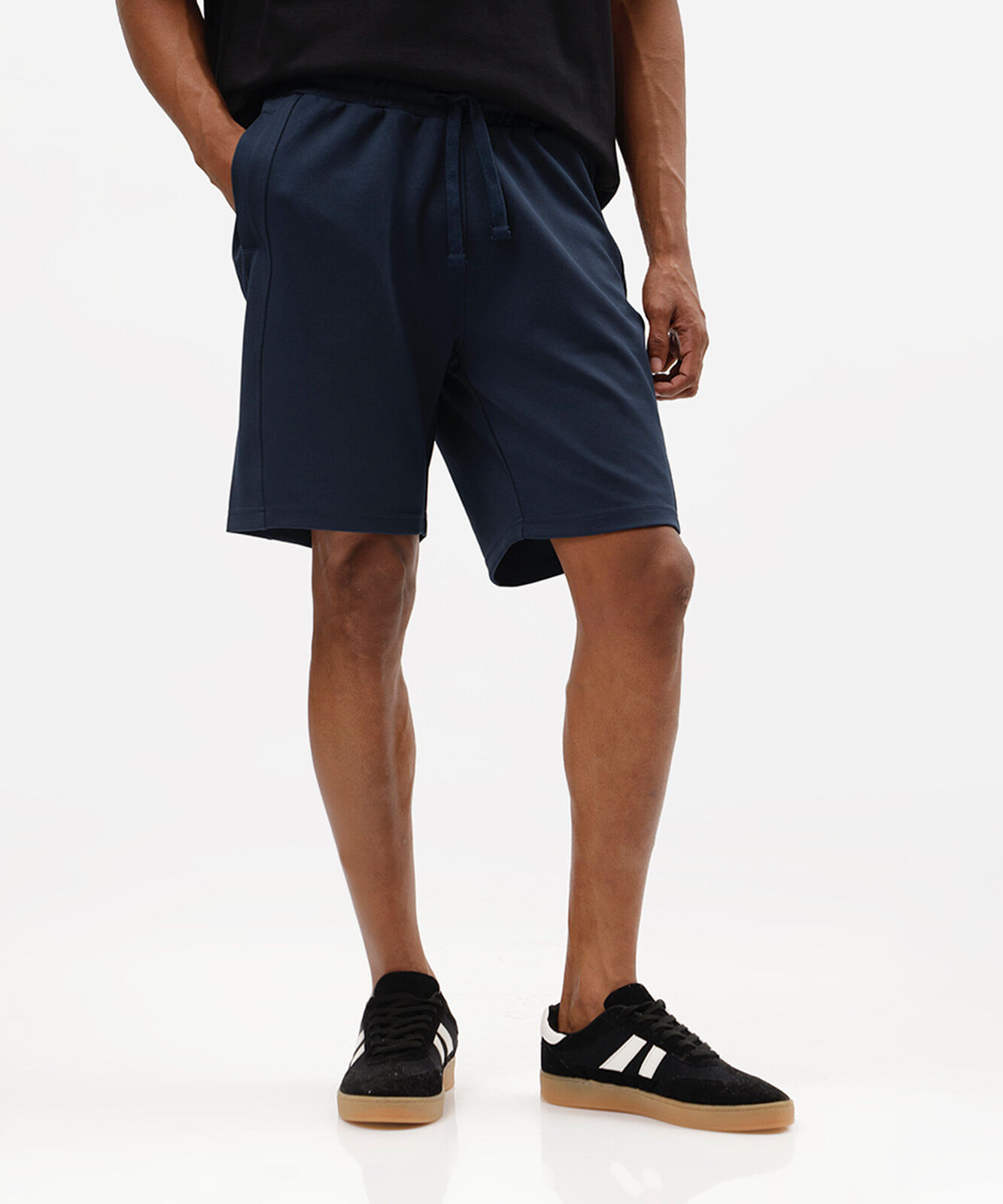 bermuda masculina  cós elástico azul
