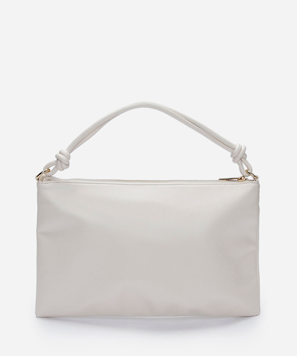 bolsa baguete alça com nós off white