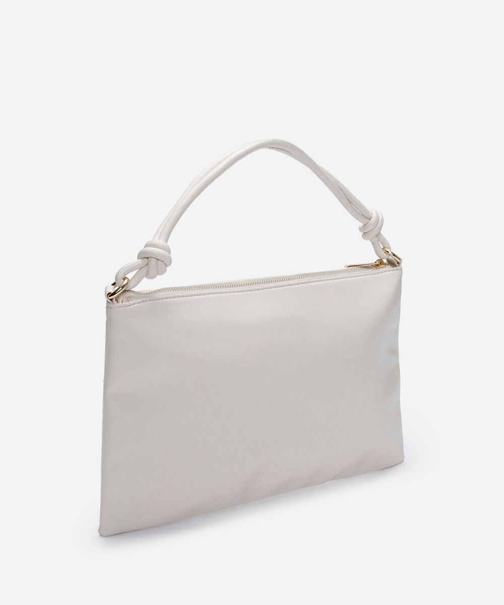 bolsa baguete alça com nós off white