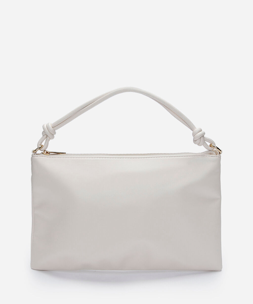 bolsa baguete alça com nós off white