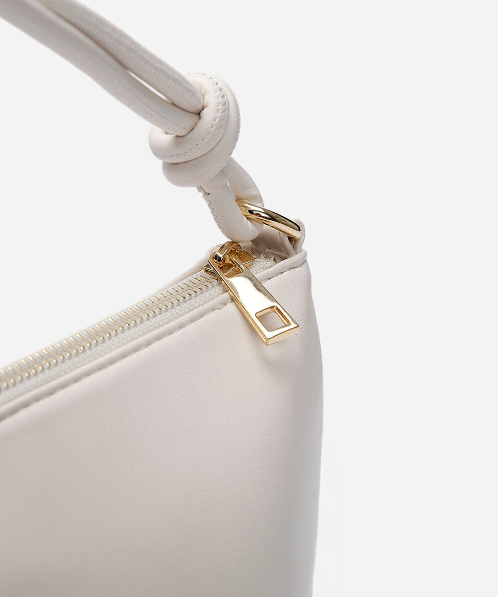 bolsa baguete alça com nós off white