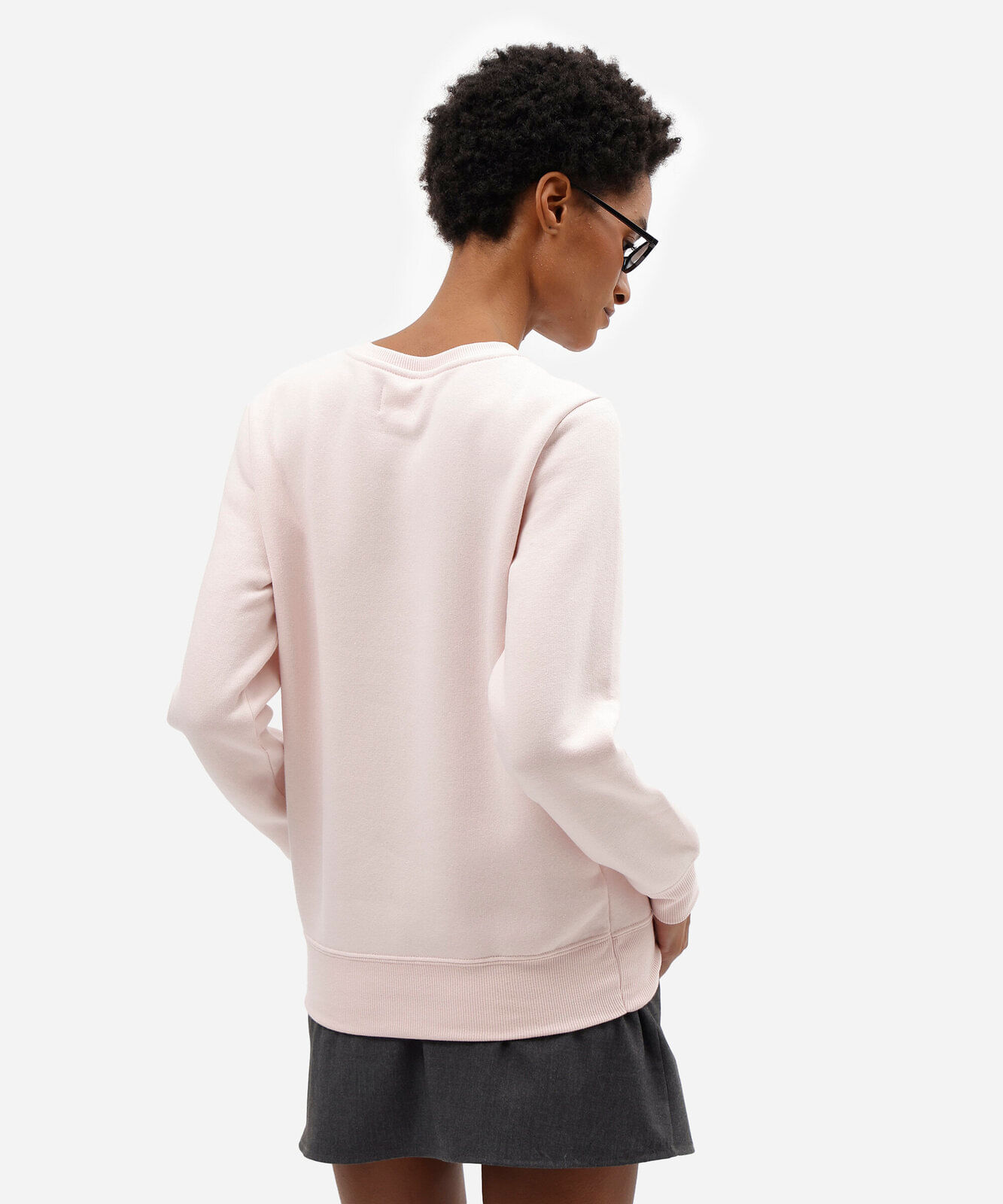 blusão feminino de moletom estampado rosa