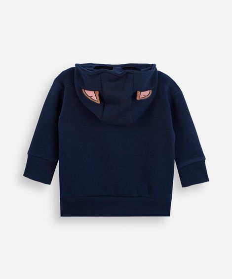 blusão infantil de moletom com capuz patrulha canina azul