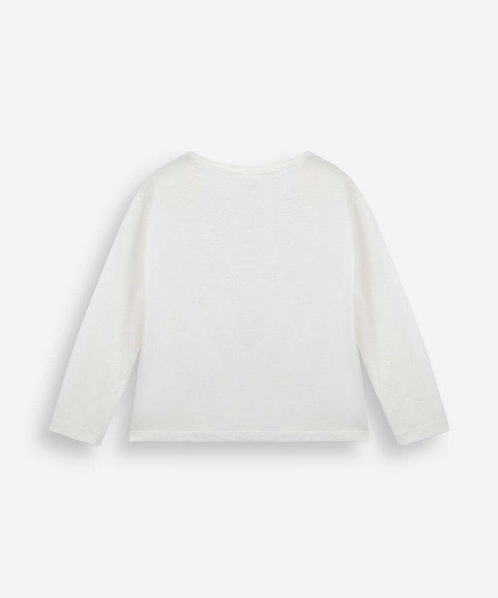 camiseta infantil de algodão manga longa toy story off white