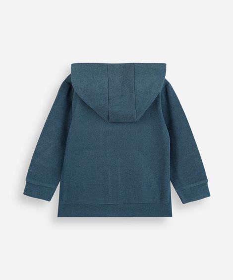 blusão infantil de moletom com zíper verde