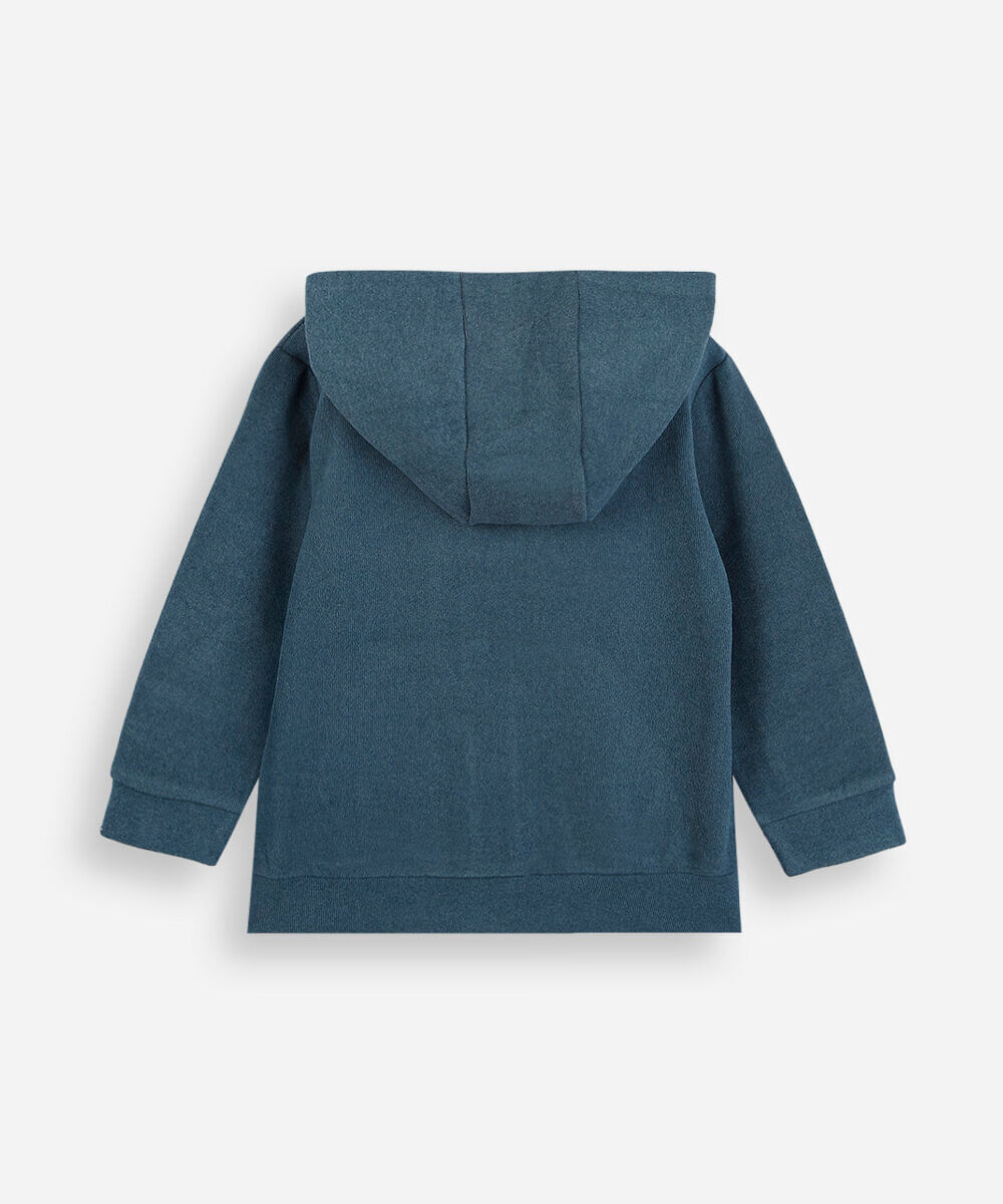 blusão infantil de moletom com zíper verde