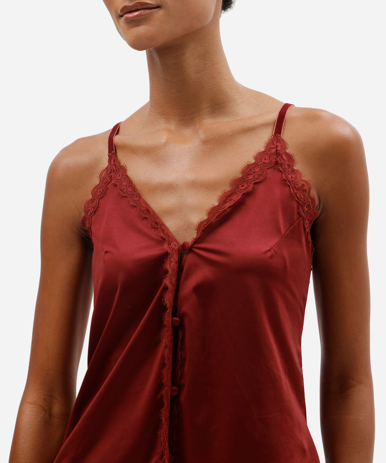 pijama short doll feminino com renda vinho