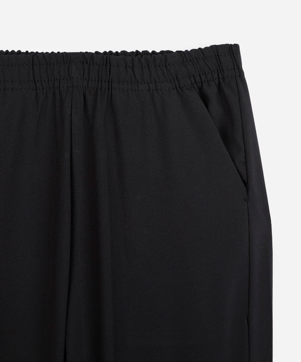 calça jogger infantil esportiva com nervuras preta