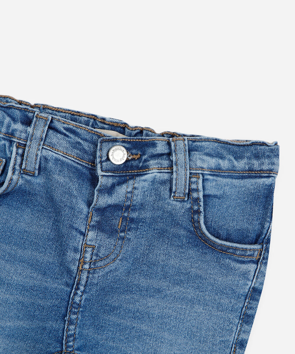 calça slim infantil jeans azul