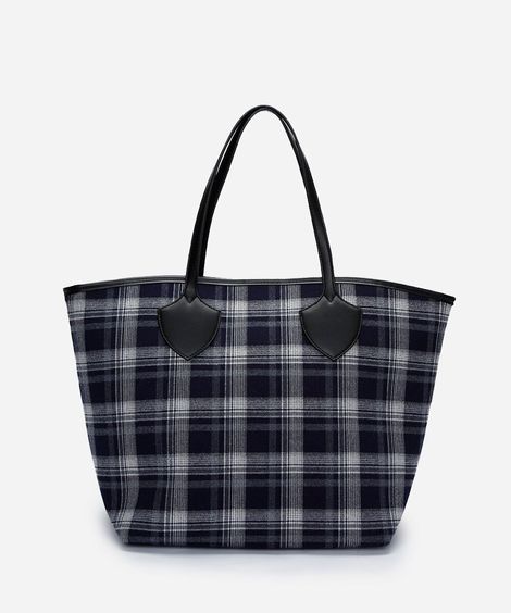 bolsa shopper xadrez mindset azul