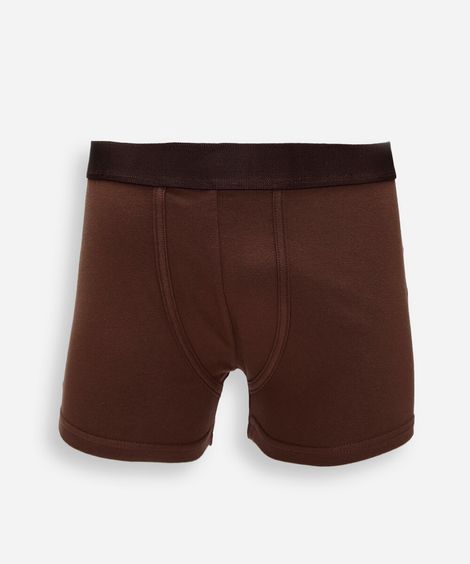 cueca boxer masculina de algodão marrom