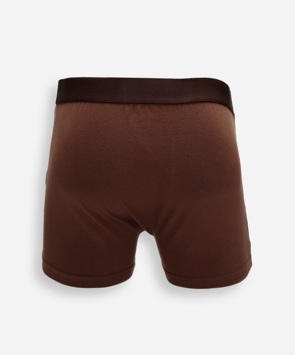 cueca boxer masculina de algodão marrom