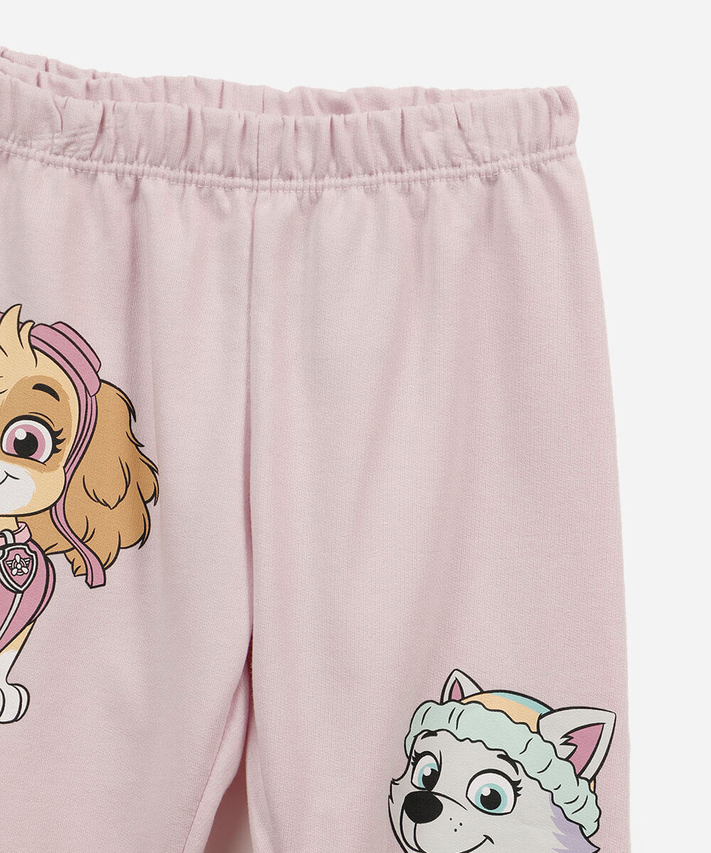 pijama longo infantil patrulha canina rosa