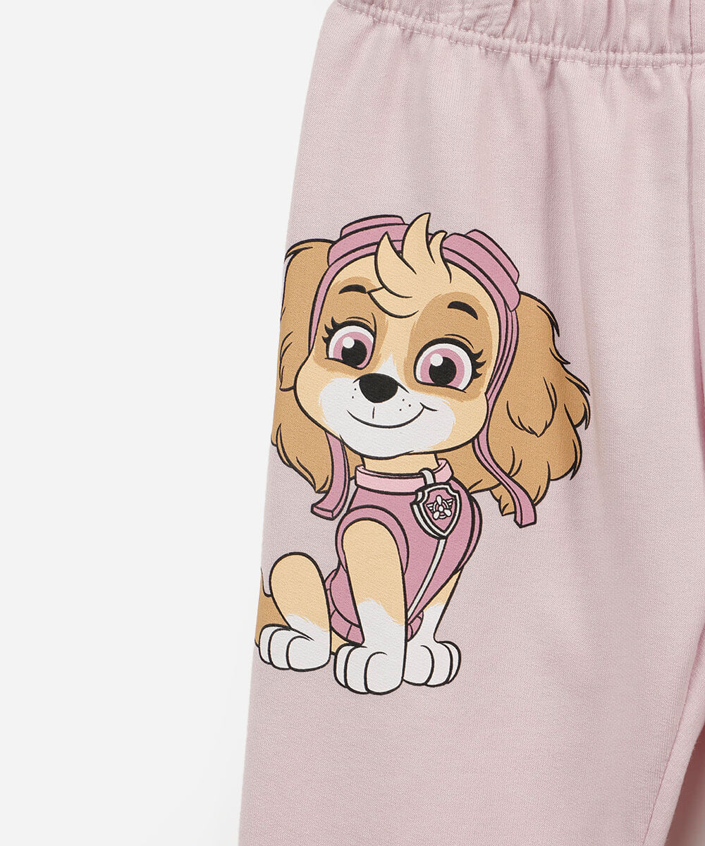 pijama longo infantil patrulha canina rosa