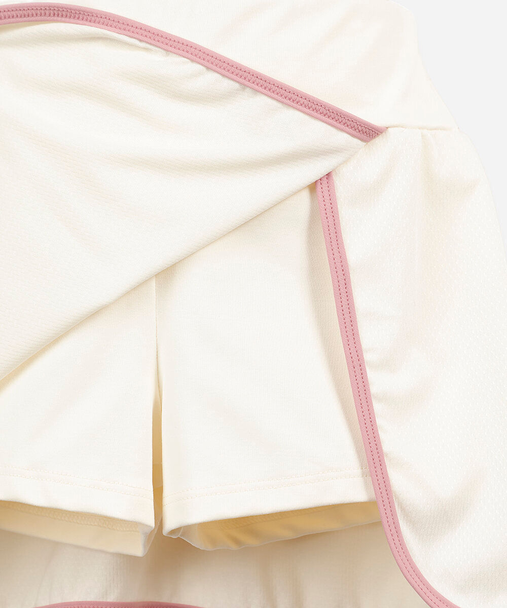 saia curta infantil esportiva off white