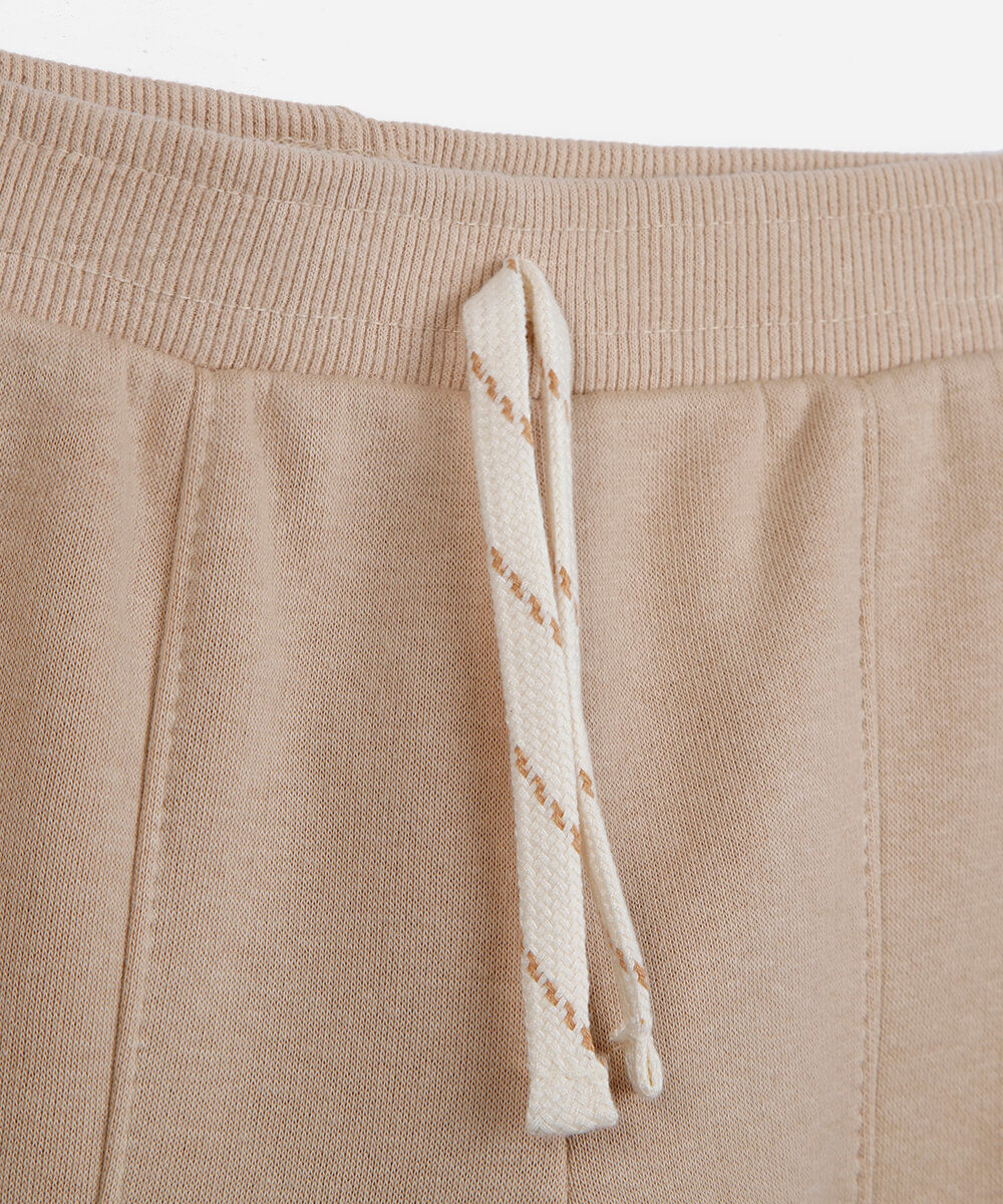 conjunto longo infantil de moletom com bordado off white
