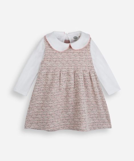 conjunto longo infantil salopete e blusa colorido