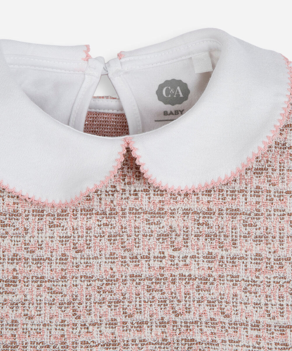 conjunto longo infantil salopete e blusa colorido
