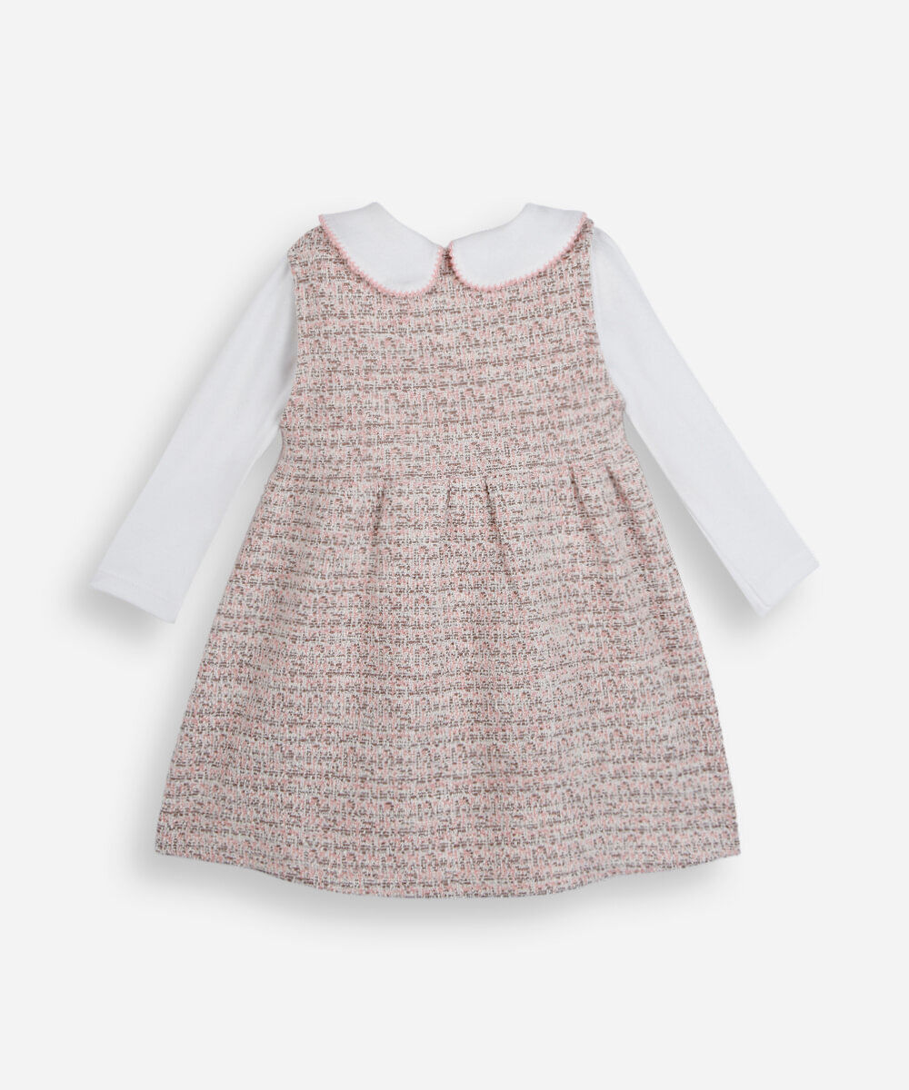 conjunto longo infantil salopete e blusa colorido
