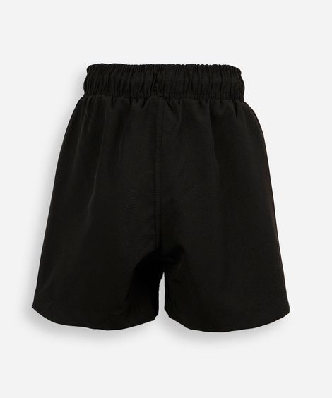 bermuda infantil cós elástico com bolsos preta